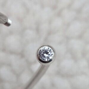 RARE Retired Pandora Sterling Silver w/CZ End Cap Replacement for Open Bangle